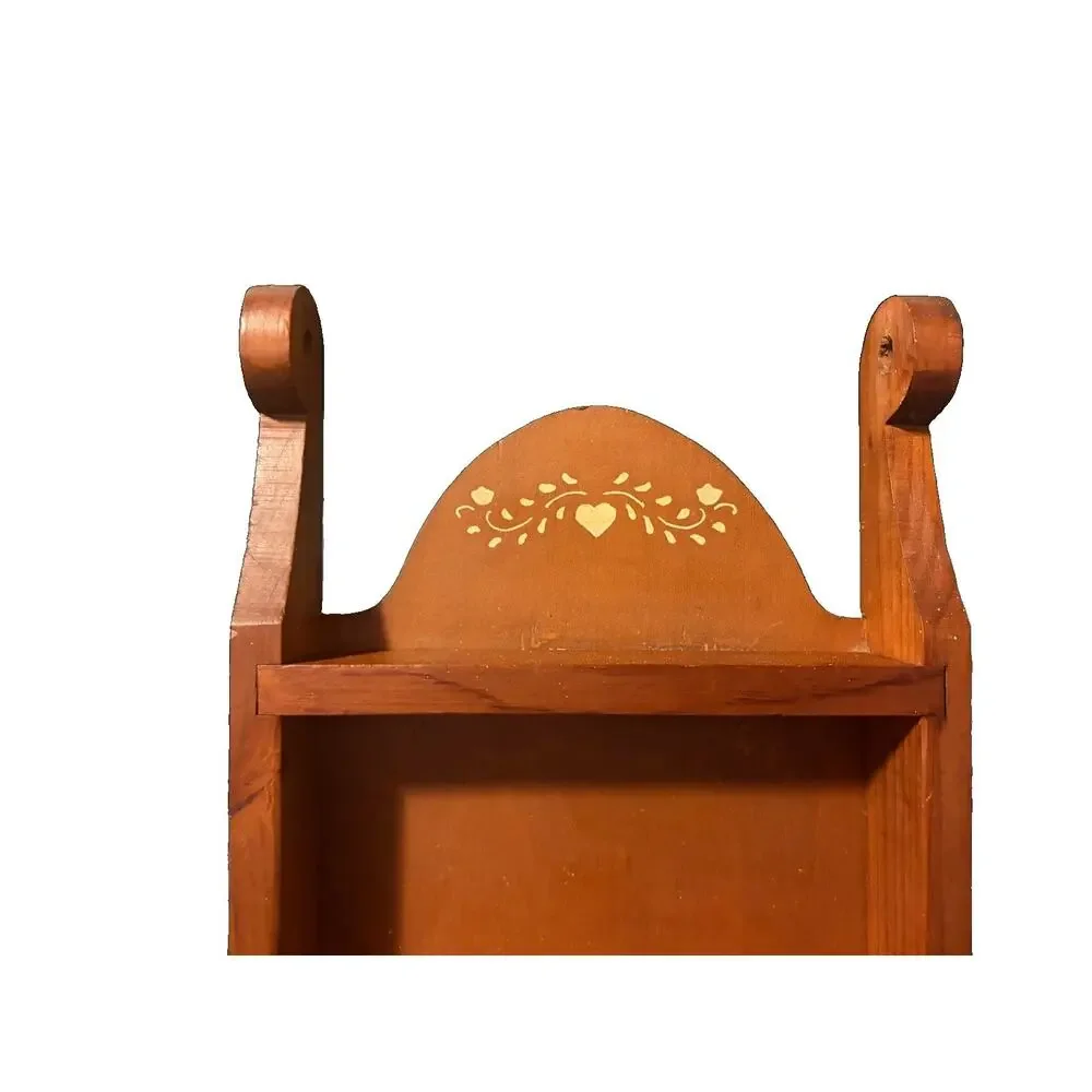 Vintage 3 Tiered Folk Art Decorative Shelf For Spices Or Figurines {Primitive)